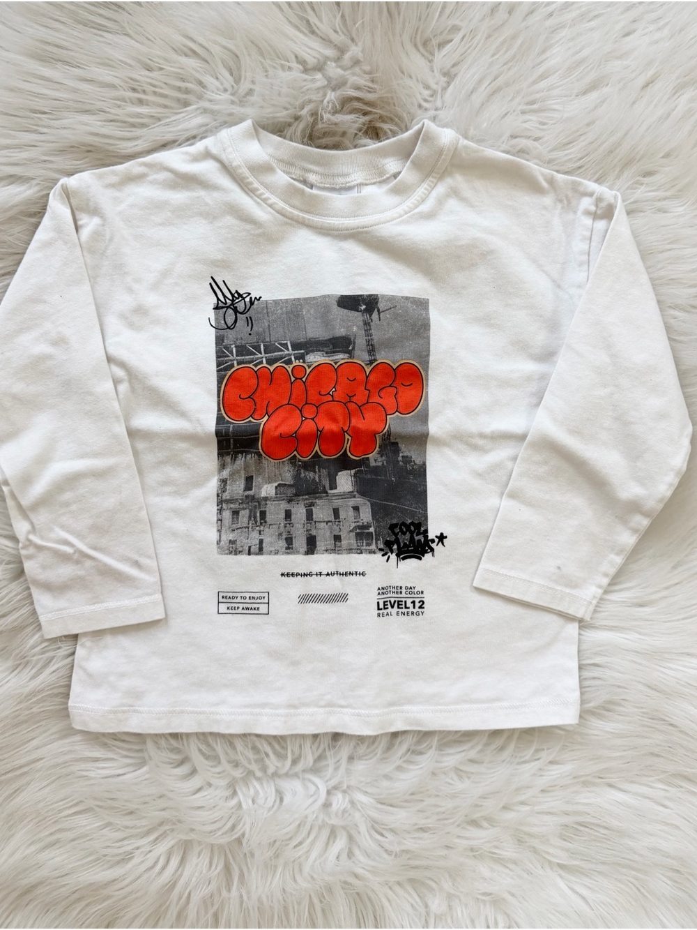 Zara White Long-Sleeve Tee